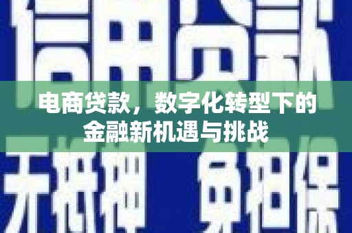 安福电商贷款，数字化转型下的金融新机遇与挑战