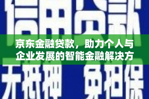 新蔡京东金融贷款，助力个人与企业发展的智能金融解决方案