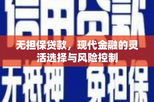 泉山无担保贷款，现代金融的灵活选择与风险控制