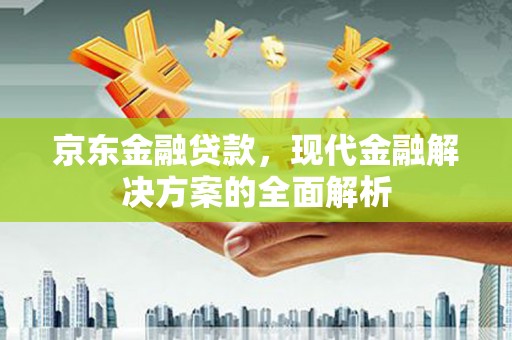 迭部京东金融贷款，现代金融解决方案的全面解析