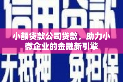 交口小额贷款公司贷款，助力小微企业的金融新引擎