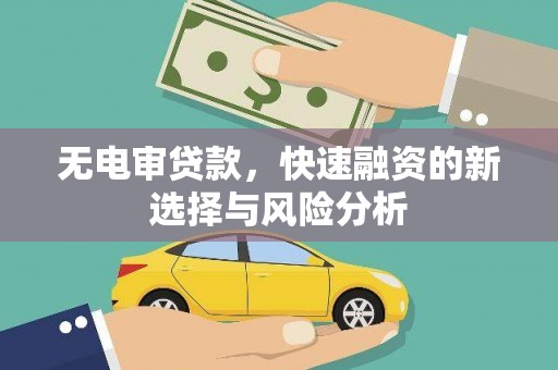 叙永无电审贷款，快速融资的新选择与风险分析