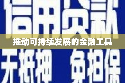 泌阳推动可持续发展的金融工具